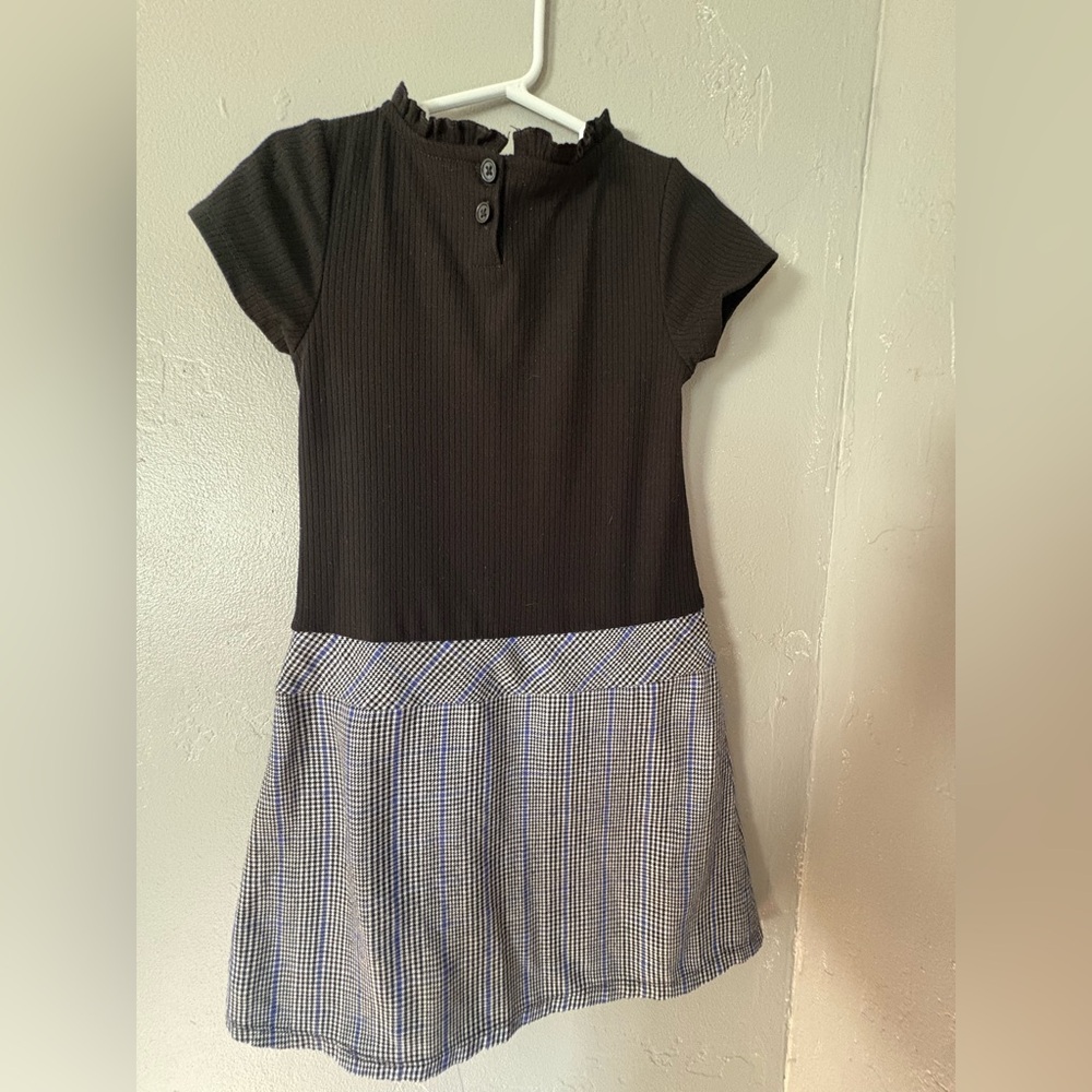 Wonder Nation Black and White Checkered Kids Dress